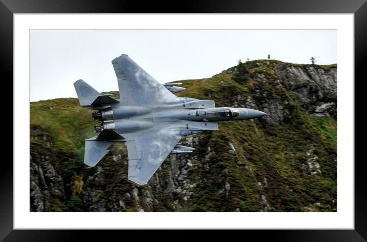 F15c Eagle low level in Wales    Framed Mounted Print by Philip Catleugh