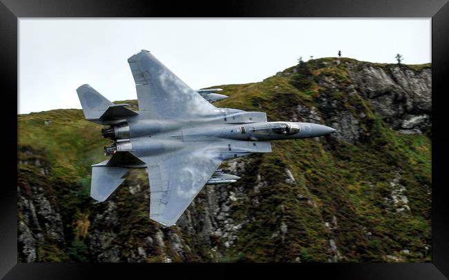 F15c Eagle low level in Wales    Framed Print by Philip Catleugh