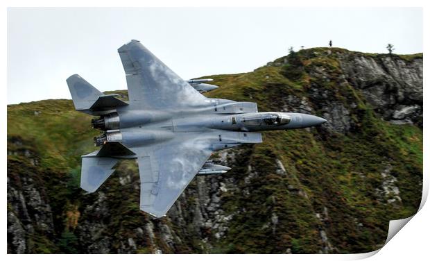 F15c Eagle low level in Wales    Print by Philip Catleugh