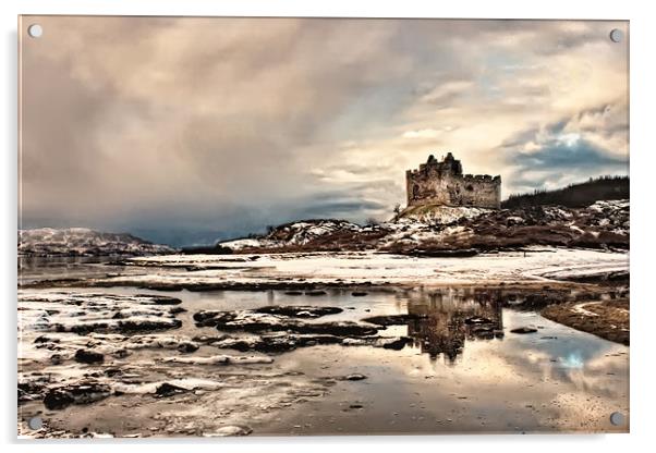 Tioram Castle 2 Acrylic by Jim kernan