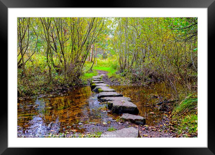 Stepping stones Newtonmore Framed Mounted Print by Rosaline Napier