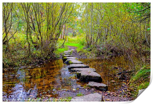 Stepping stones Newtonmore Print by Rosaline Napier