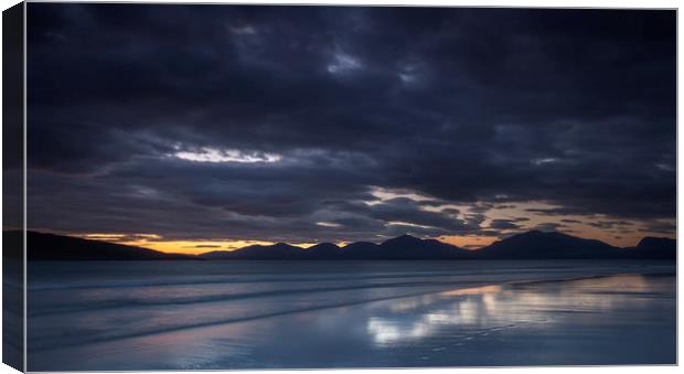 Luskentyre at the end of sunset Canvas Print by Robert McCristall