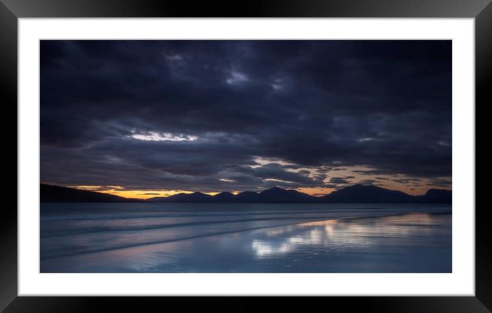Luskentyre at the end of sunset Framed Mounted Print by Robert McCristall