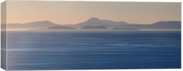 Shiant isles in evening mist Canvas Print by Robert McCristall
