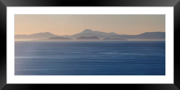 Shiant isles in evening mist Framed Mounted Print by Robert McCristall