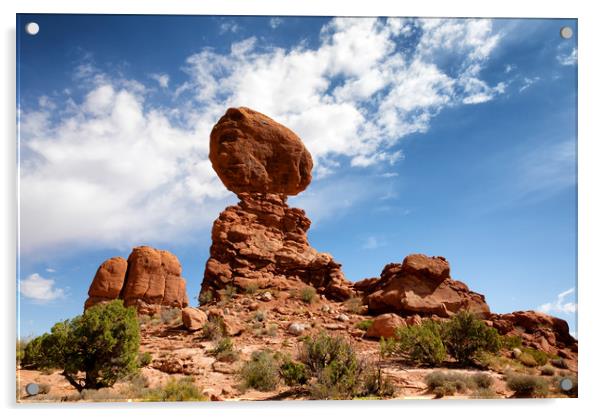 Balanced rock in Arches National Park Acrylic by Thomas Baker