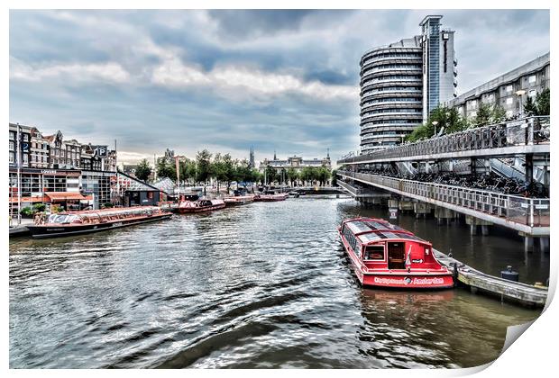 Amsterdam Canal Print by Valerie Paterson