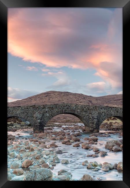 The old Bridge over the River Sligachan Framed Print by Robert McCristall