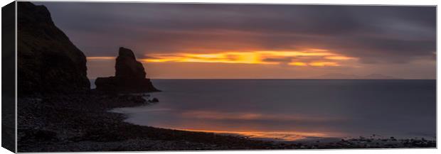 Talisker sea stack in sunset Canvas Print by Robert McCristall