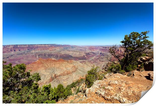 Wide view of the Grand Canyon South Rim in Arizona Print by Thomas Baker