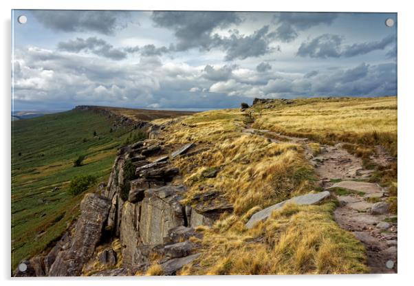 View along Stanage Edge                            Acrylic by Darren Galpin