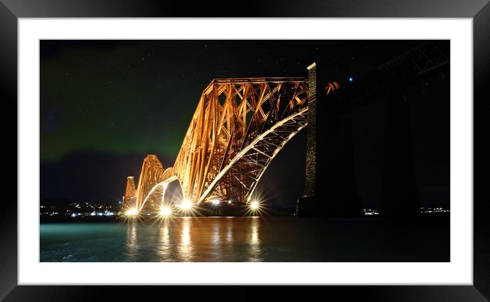 Forth Bridge Stars & Aurora Framed Mounted Print by JC studios LRPS ARPS