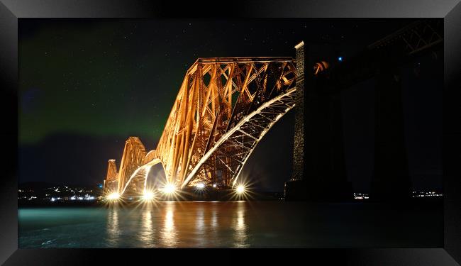 Forth Bridge Stars & Aurora Framed Print by JC studios LRPS ARPS