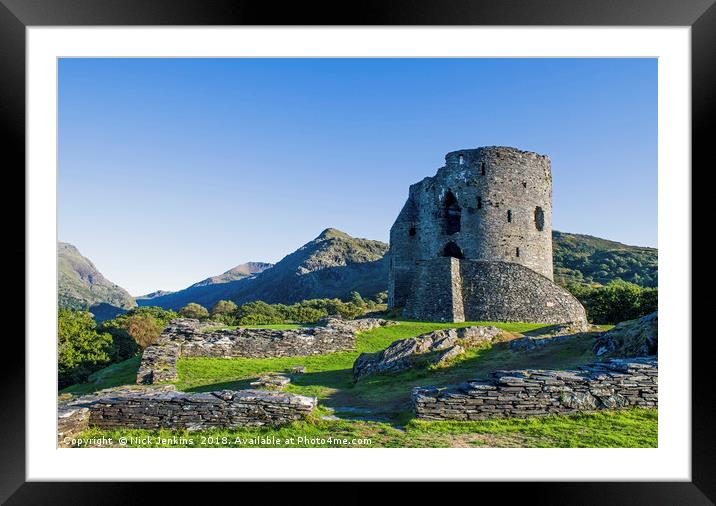 Dolbadarn Castle Snowdonia North Wales Framed Mounted Print by Nick Jenkins