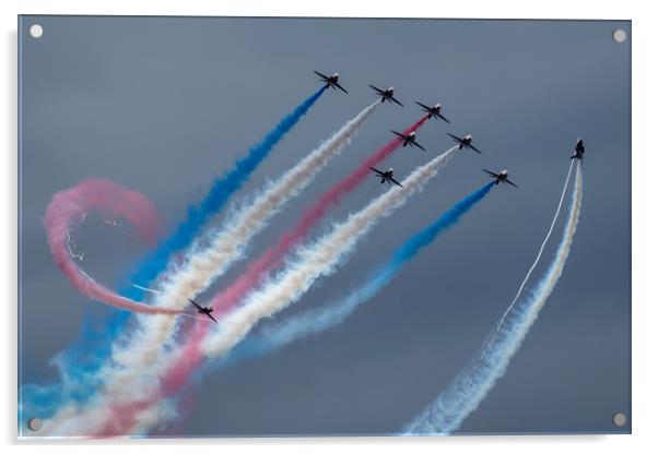 Red Arrows Acrylic by Sam Smith