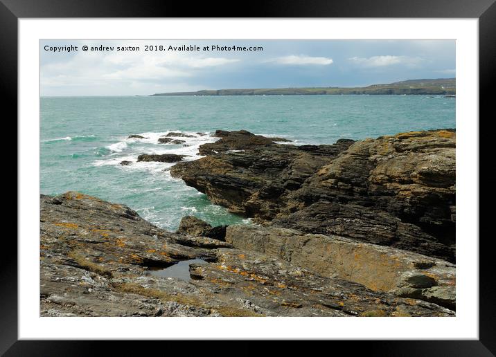 ROCKY ANGLESEY Framed Mounted Print by andrew saxton