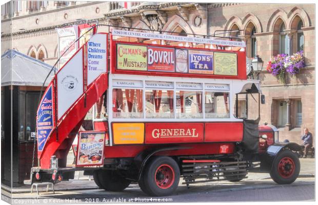 Vintage General bus Canvas Print by Kevin Hellon