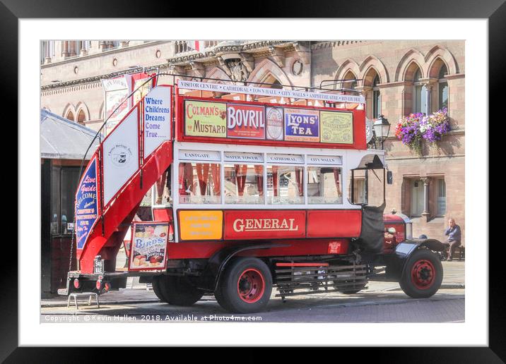 Vintage General bus Framed Mounted Print by Kevin Hellon
