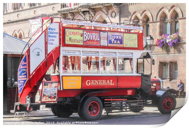 Vintage General bus Print by Kevin Hellon