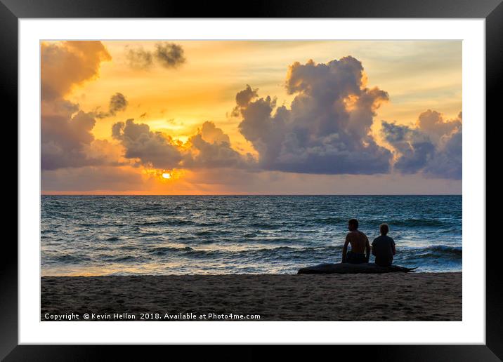 Watching the sunset Framed Mounted Print by Kevin Hellon