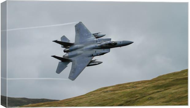F15c Eagle low level in Wales  Canvas Print by Philip Catleugh