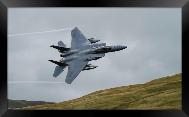 F15c Eagle low level in Wales  Framed Print by Philip Catleugh