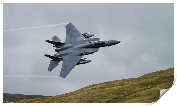 F15c Eagle low level in Wales  Print by Philip Catleugh