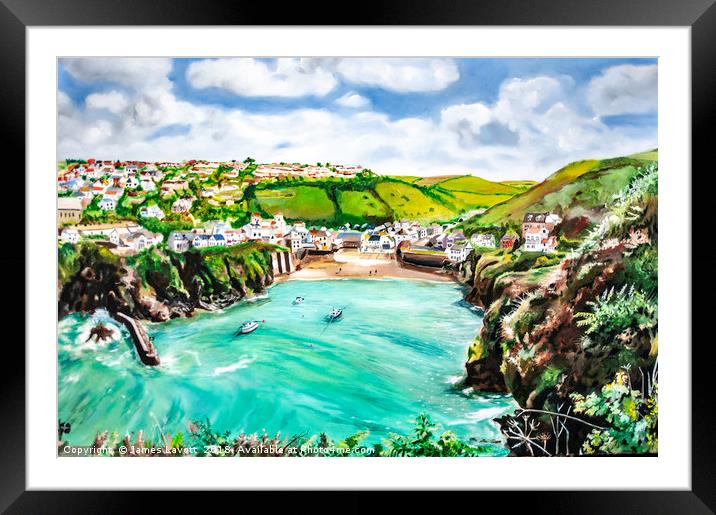 Port Isaac Framed Mounted Print by James Lavott