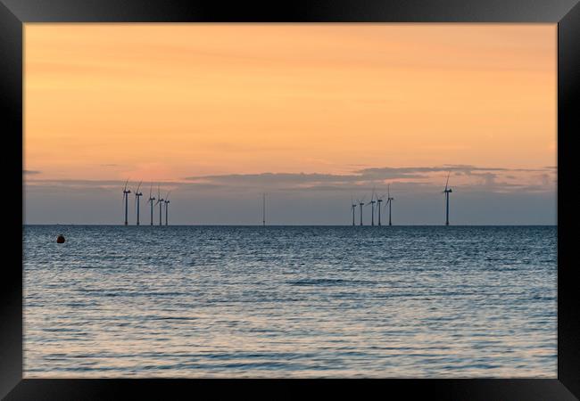 A north sea wind farm. Framed Print by Alan Glicksman