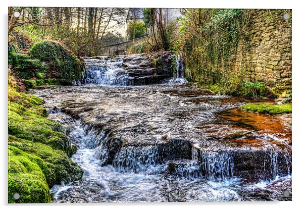 River Ennig Waterfalls 1 Acrylic by Steve Purnell