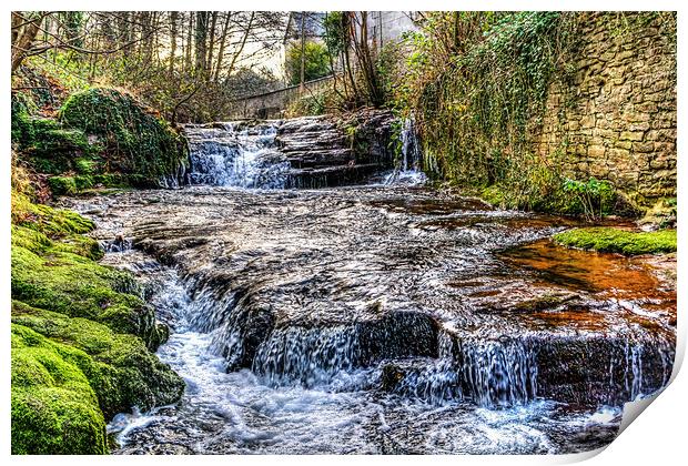 River Ennig Waterfalls 1 Print by Steve Purnell