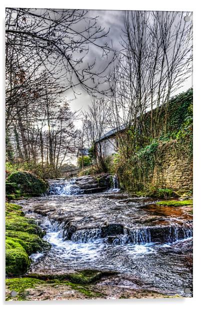 River Ennig Waterfalls 4 Acrylic by Steve Purnell