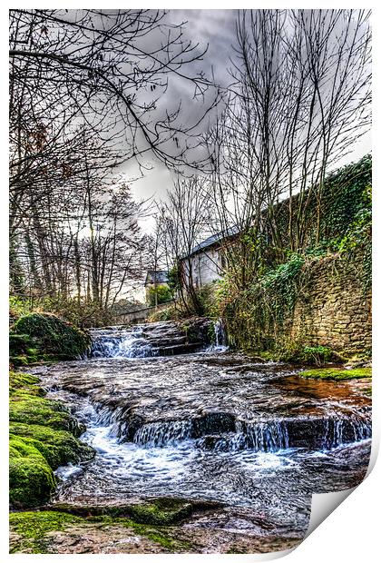 River Ennig Waterfalls 4 Print by Steve Purnell