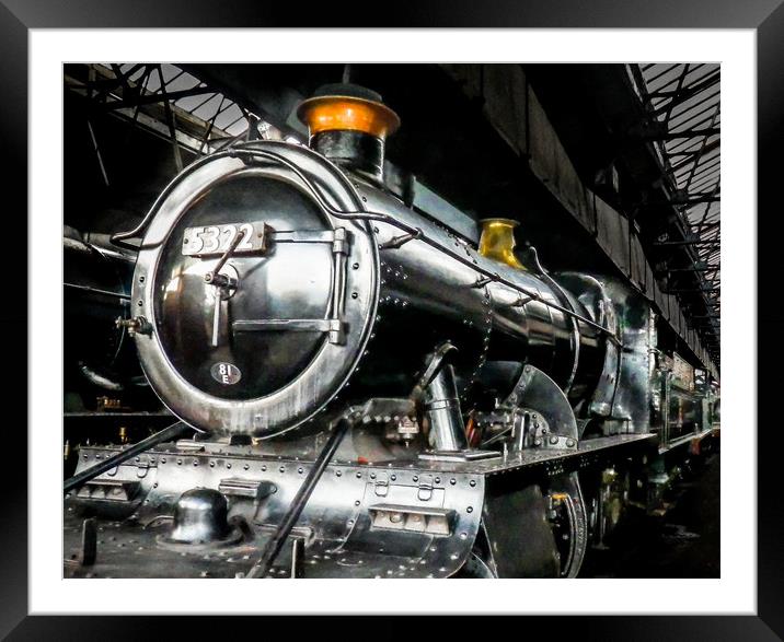 In Didcot Engine Shed - 5322 Framed Mounted Print by Mike Lanning