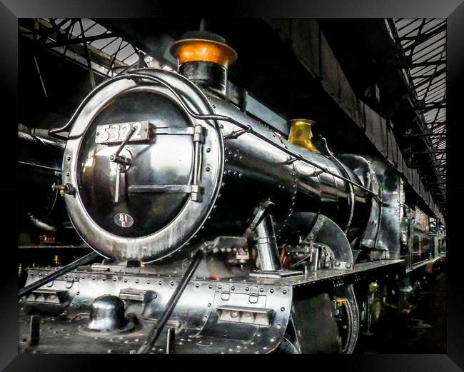 In Didcot Engine Shed - 5322 Framed Print by Mike Lanning