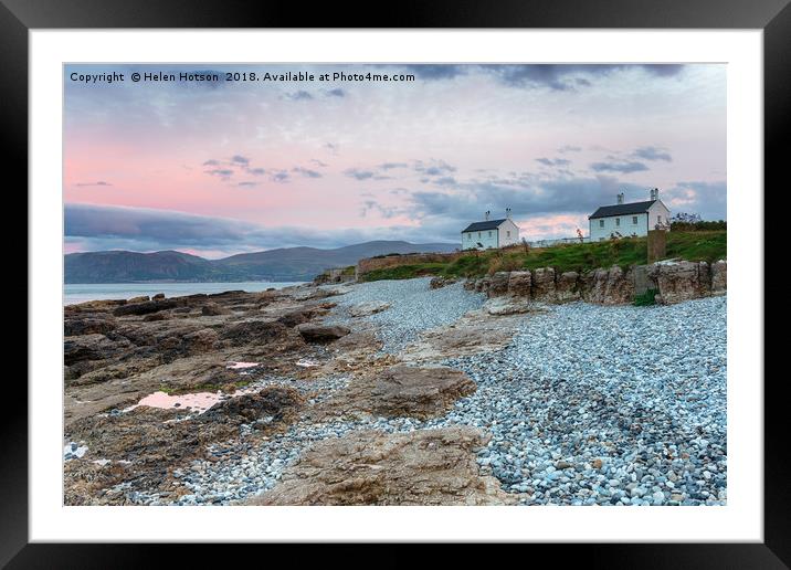 Penmon Point Cottages Framed Mounted Print by Helen Hotson