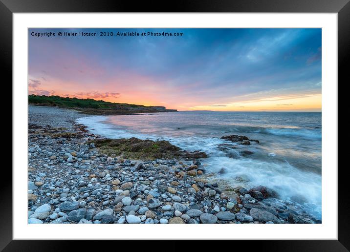 Anglesey Sunset Framed Mounted Print by Helen Hotson