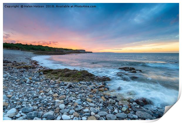 Anglesey Sunset Print by Helen Hotson
