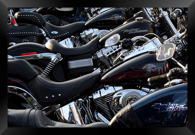 Harley Davidson Motorcyles Framed Print by Tony Bates