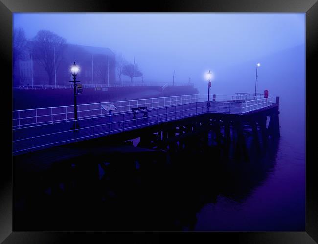 Pier through the mist Framed Print by Martin Parkinson