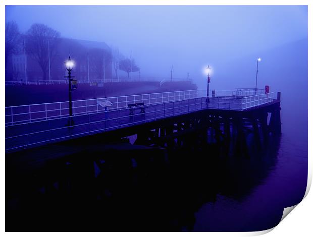 Pier through the mist Print by Martin Parkinson