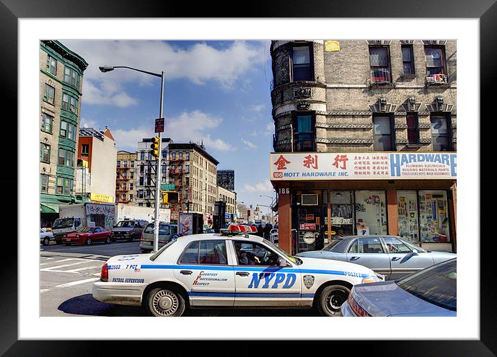 Bustling China Town in New York City. Framed Mounted Print by Jonathan Pankhurst