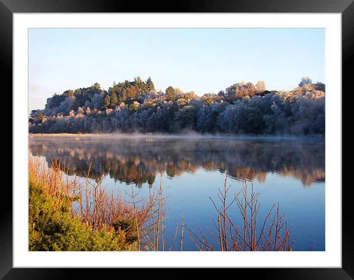 Steaming Water Loch Dochfour Framed Mounted Print by Jacqi Elmslie