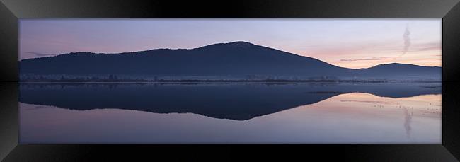 Cerknica lake at dawn, Notranjska, Slovenia Framed Print by Ian Middleton