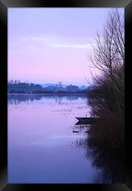 Cerknica lake at dawn, Notranjska, Slovenia Framed Print by Ian Middleton