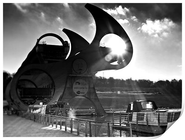 The Falkirk Wheel Print by Aj’s Images
