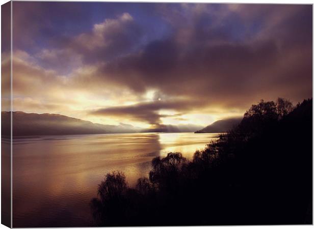 Sunset Over Loch Ness Canvas Print by Jacqi Elmslie
