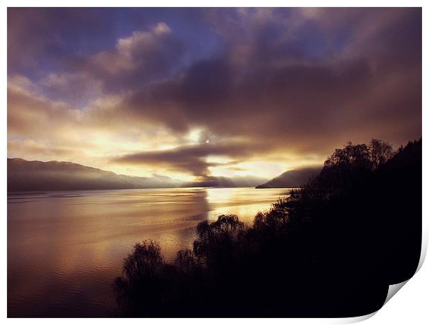 Sunset Over Loch Ness Print by Jacqi Elmslie