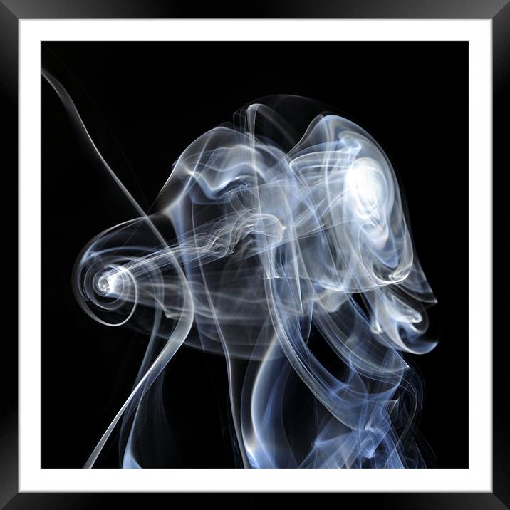 Smoke 5 Framed Mounted Print by Stuart Reid